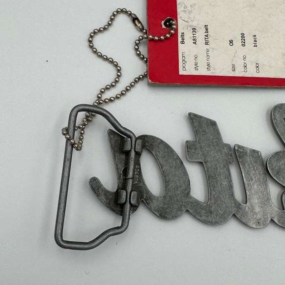 Nikita Rita Belt Buckle‎ Script Logo Silver Tone Streetwear A81139 New main image 4